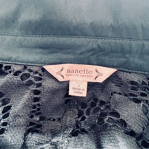 NANETTE LEPORE Green Lace Midi Dress Size 2 - Picture 5 of 6